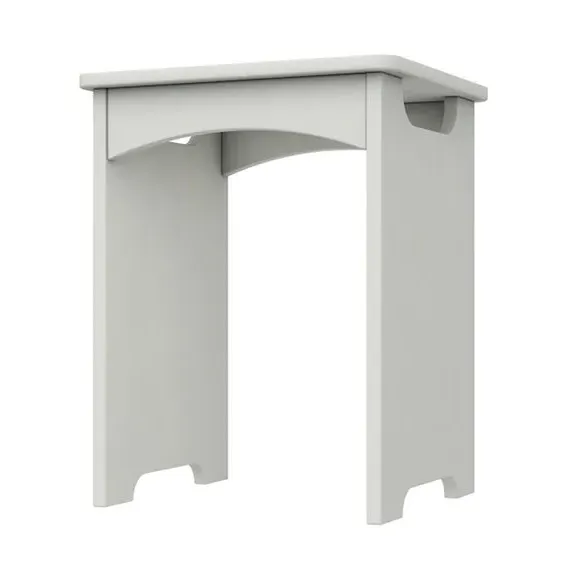 Dressing Table Stool with Handles - White image