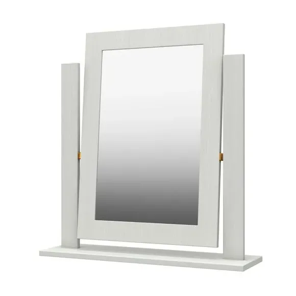 Free Standing Dressing Table Mirror - White