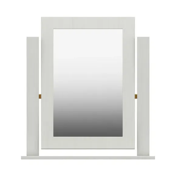 Free Standing Dressing Table Mirror - White
