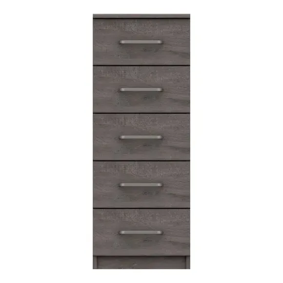 Tall 5 Drawer Chest - Dark Grey image