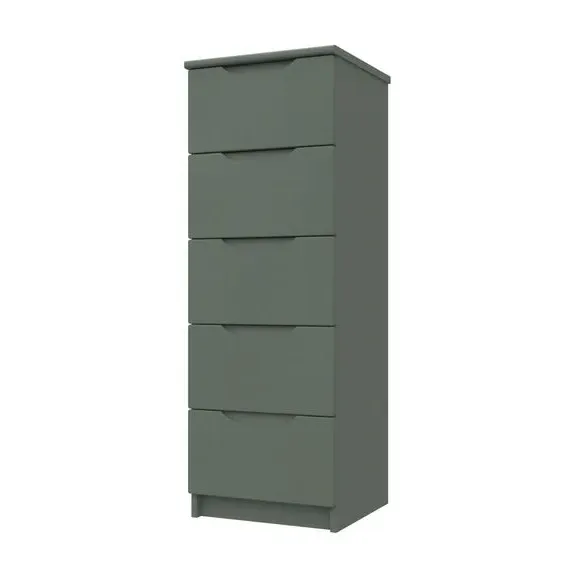 Tall 5-Drawer Chest Handle-less - Green image