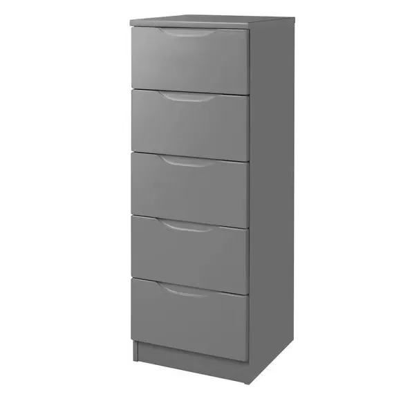 Tall 5-Drawer Chest Handle-less - Grey