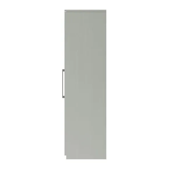 Triple Mirrored Wardrobe with Handles - White
