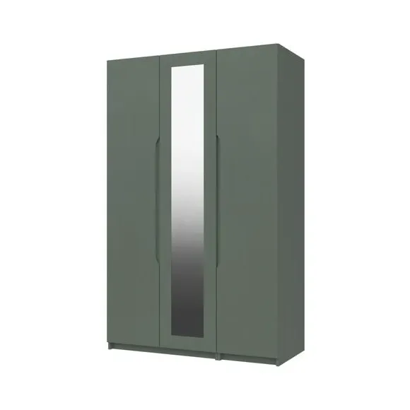 Triple Wardrobe with Cut-Out Handles - Sage