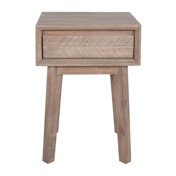 1 Drawer Bedside Table - Natural, Acacia Wood