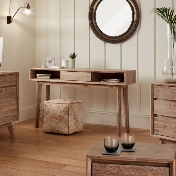 1 Drawer Dressing Table - Natural, Acacia Wood image