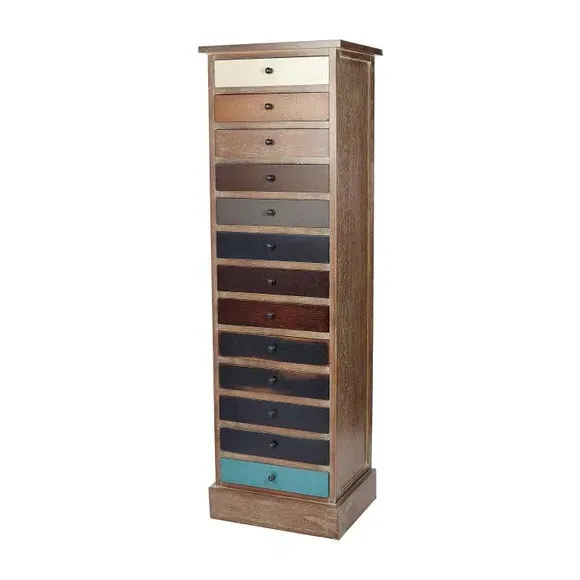 13-Drawer Chest - Dark, Pine