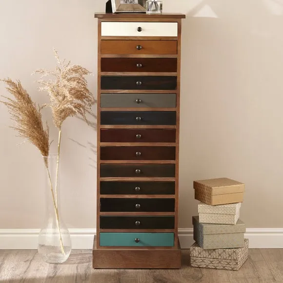 13-Drawer Chest - Dark, Pine image