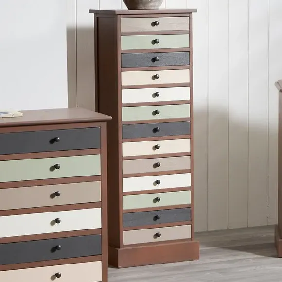 13-Drawer Chest - Pastel, Pine