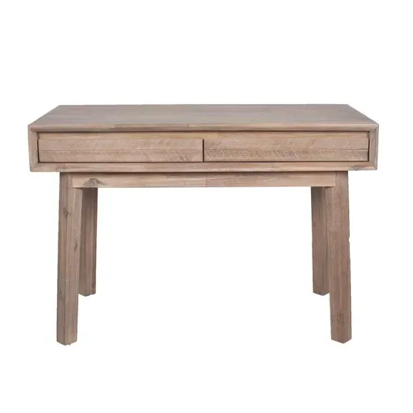 2-Drawer Desk - Natural, Acacia Wood