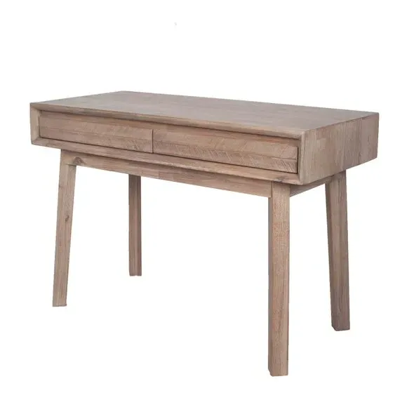 2-Drawer Desk - Natural, Acacia Wood