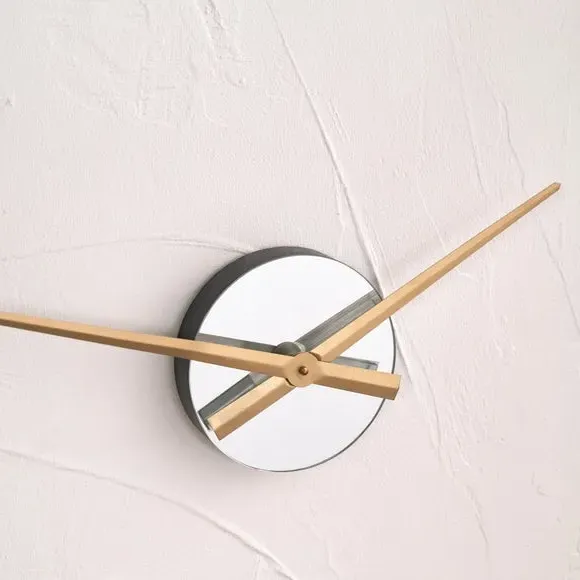 2-Piece Open Wall Clock - Silver, Mirrored
