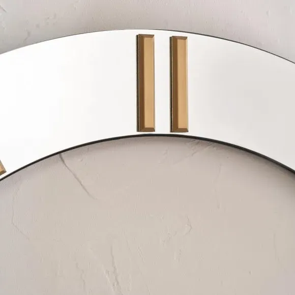 2-Piece Open Wall Clock - Silver, Mirrored