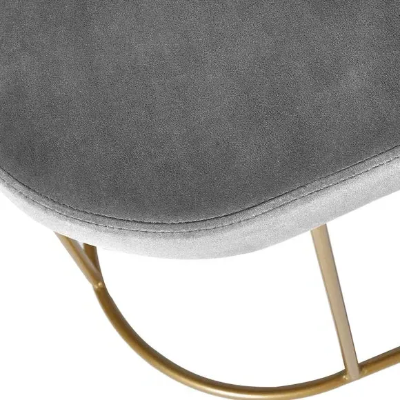 2-Seater Bench with Gold Frame - Dove, Velvet