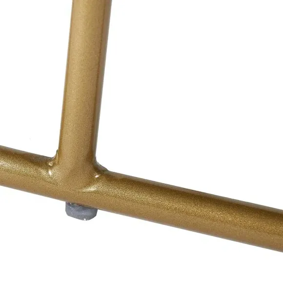 2-Seater Bench with Gold Frame - Gold, Velvet