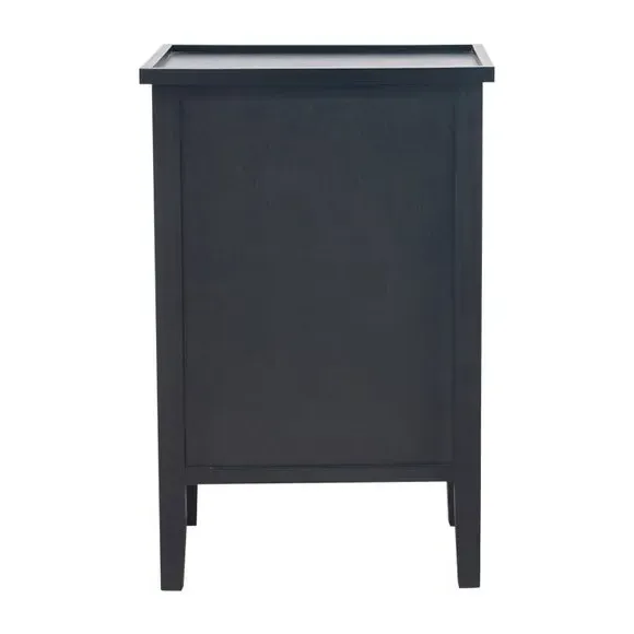 3-Drawer Bedside Table - Black, Pine