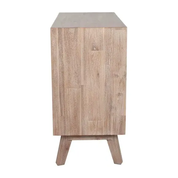3-Drawer Chest with Clean Lines - Natural, Acacia