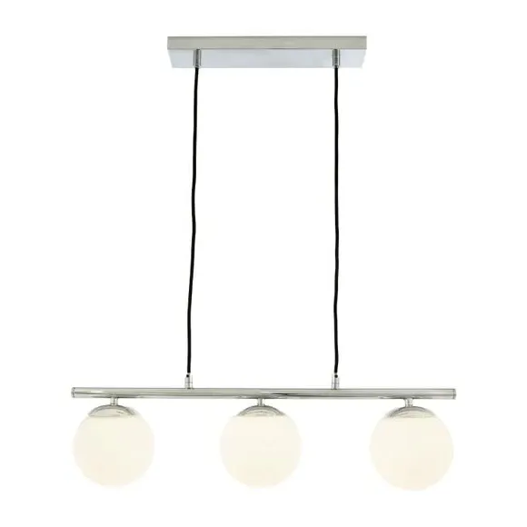 3-Light Pendant Ceiling Light - Chrome, Metal