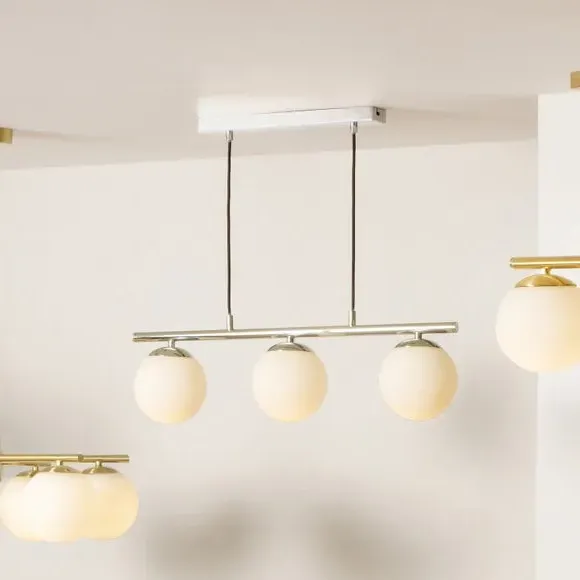 3-Light Pendant Ceiling Light - Chrome, Metal image