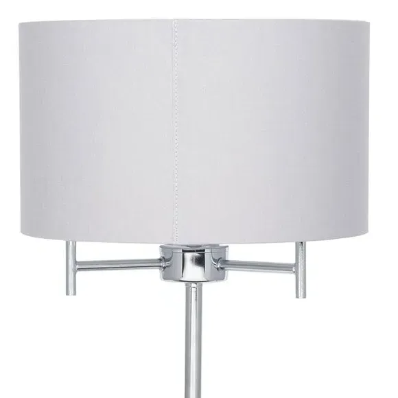 3-Light Table Lamp - Silver, Metal