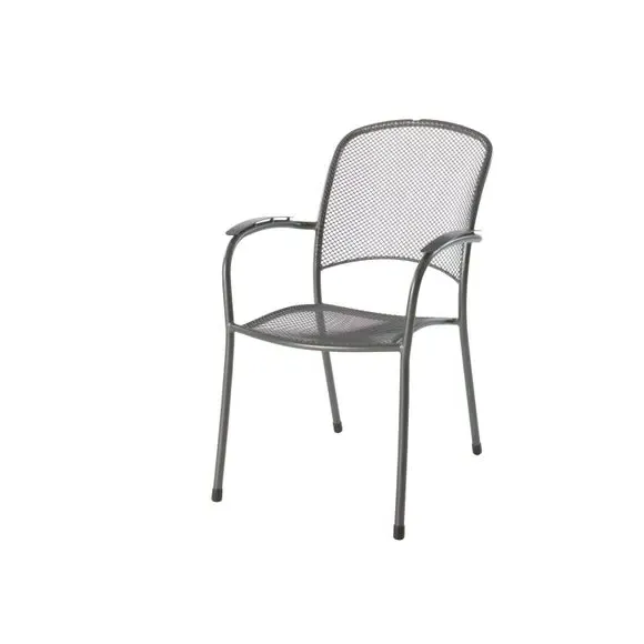 3-Piece Bistro Set with Cushions - Grey, Steel