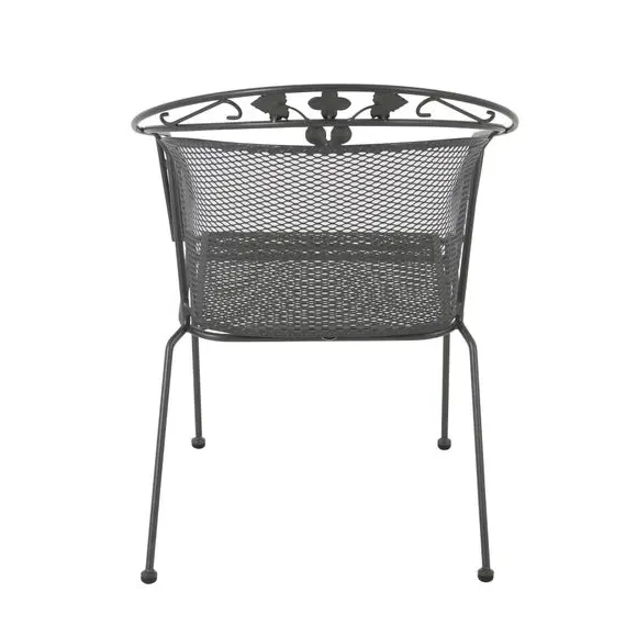 3-Piece Bistro Set with Cushions - Grey, Steel