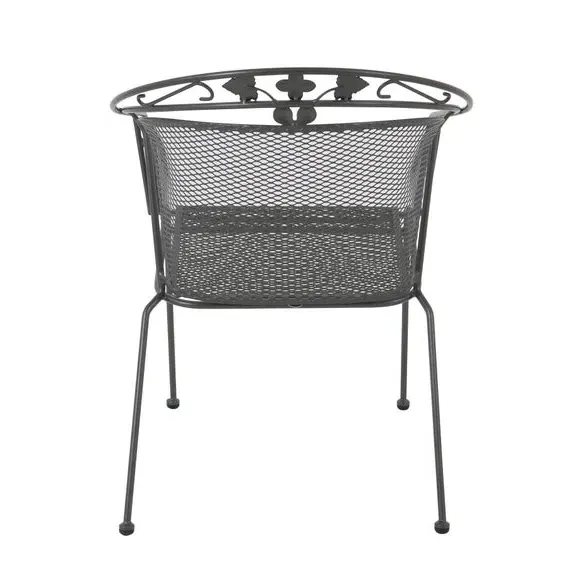 3-Piece Bistro Set with Ivy Detail - Grey, Steel