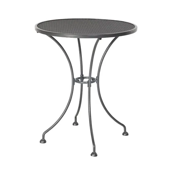 3-Piece Bistro Set with Stackable Chairs - Grey