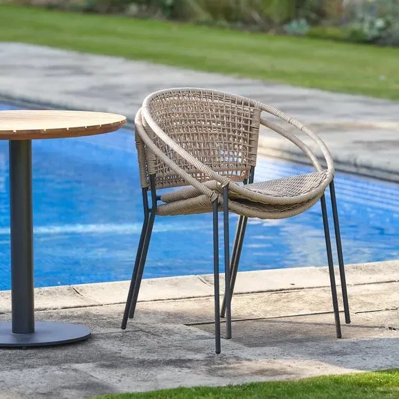 3-Piece Outdoor Bistro Set - Natural, Acacia Wood