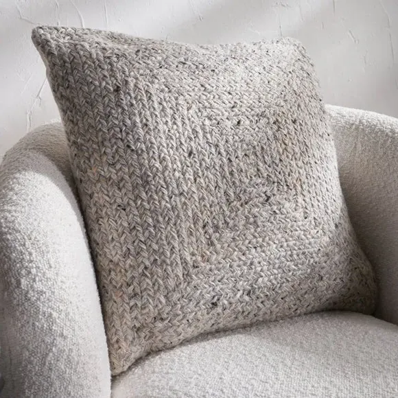 3-Piece Scatter Cushion Set - Grey, Tweed image
