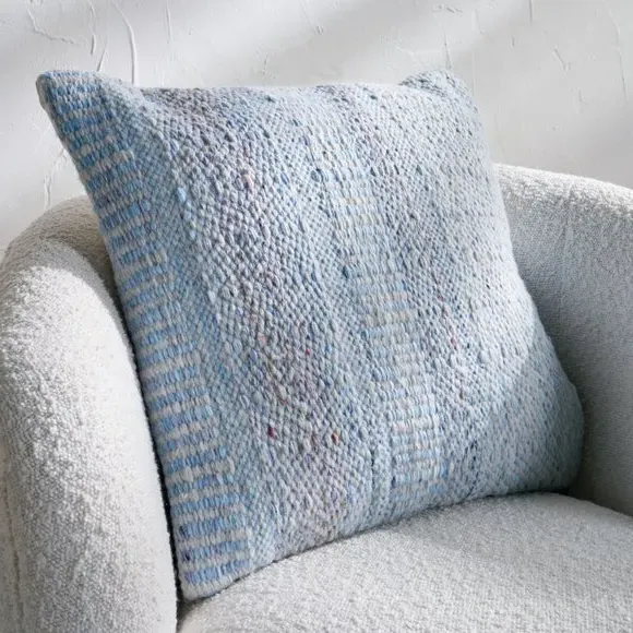3-Piece Square Cushion Set - Aqua, Recycled image