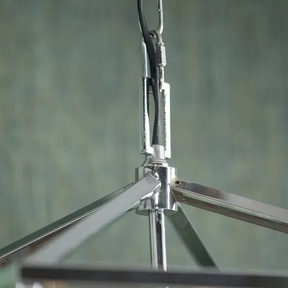 4-Light Cube Pendant Light - Silver, Metal