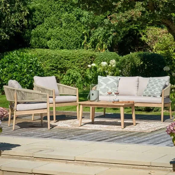 4-Seater Lounge Set - Natural, Rattan image