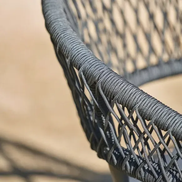 4-Seater Outdoor Dining Set - Black, Acacia Wood