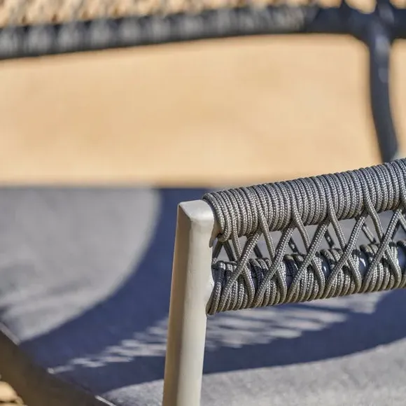 4-Seater Outdoor Dining Set - Black, Acacia Wood