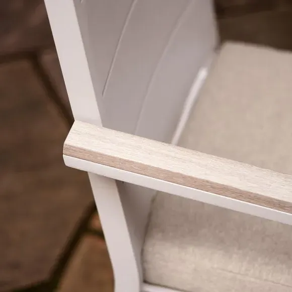 4-Seater Outdoor Dining Set - Latte, Aluminium