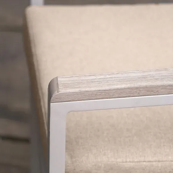 4-Seater Outdoor Dining Set - Latte, Aluminium