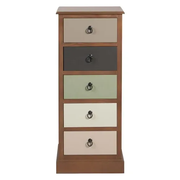 5 Drawer Chest - Multicolor, Pine