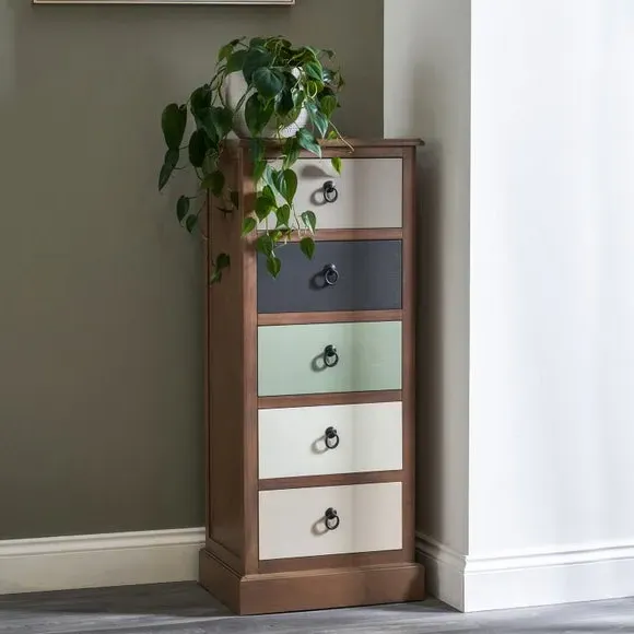 5 Drawer Chest - Multicolor, Pine image