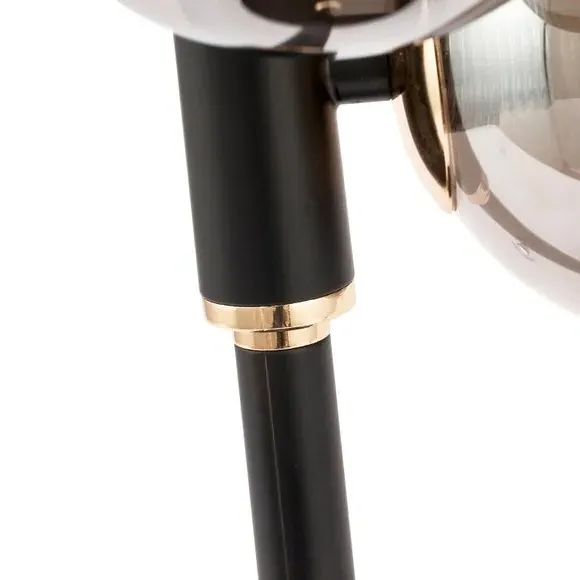 5-Light Table Lamp with Glass Balls - Black, Metal