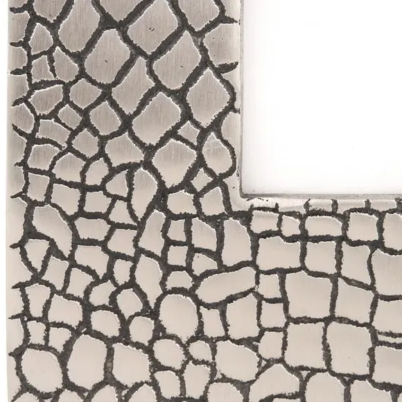 5x7 Photo Frame Croc Effect - Silver, Aluminium