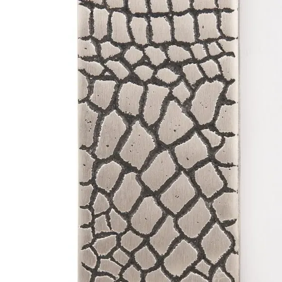 5x7 Photo Frame Croc Effect - Silver, Aluminium
