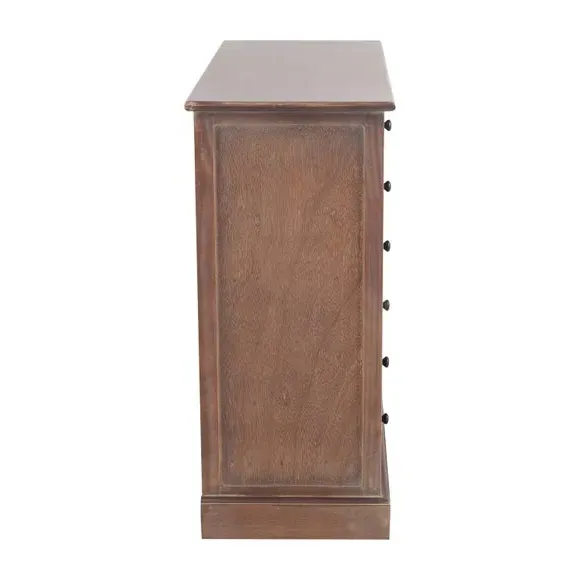 6-Drawer Chest with Handles - Dark, Pine