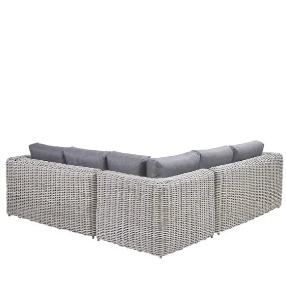 6-Seater Corner Sofa Set - Grey, Rattan