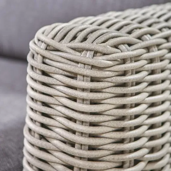 6-Seater Corner Sofa Set - Grey, Rattan