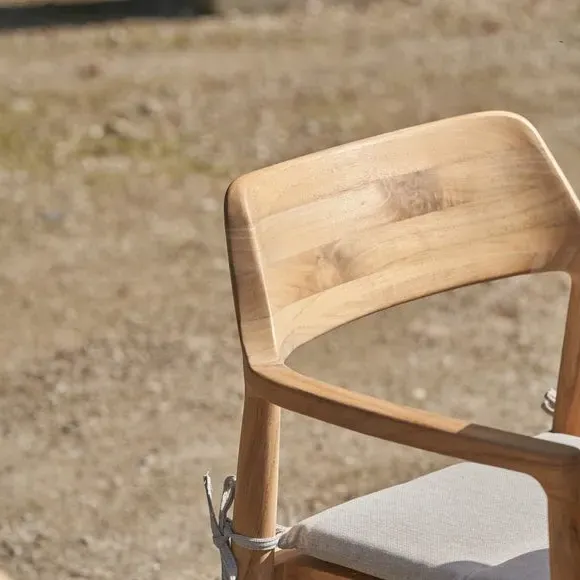 6-Seater Outdoor Dining Set - Natural, Teak