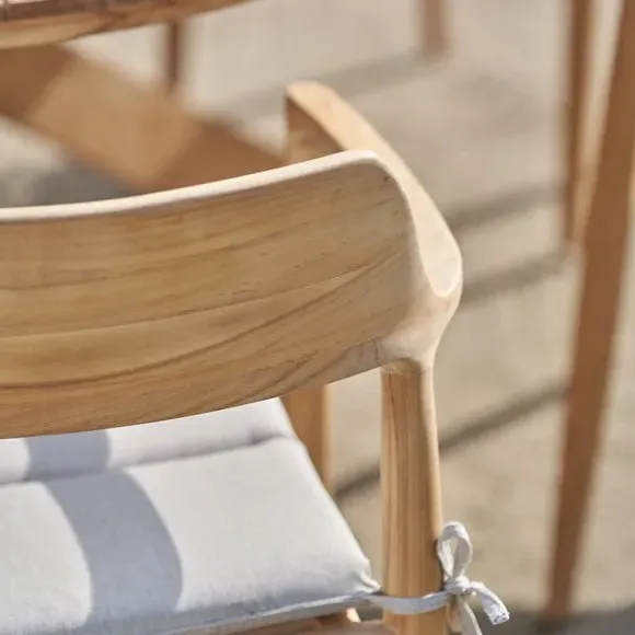 6-Seater Outdoor Dining Set - Natural, Teak