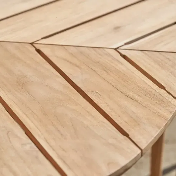 6-Seater Outdoor Dining Set - Natural, Teak