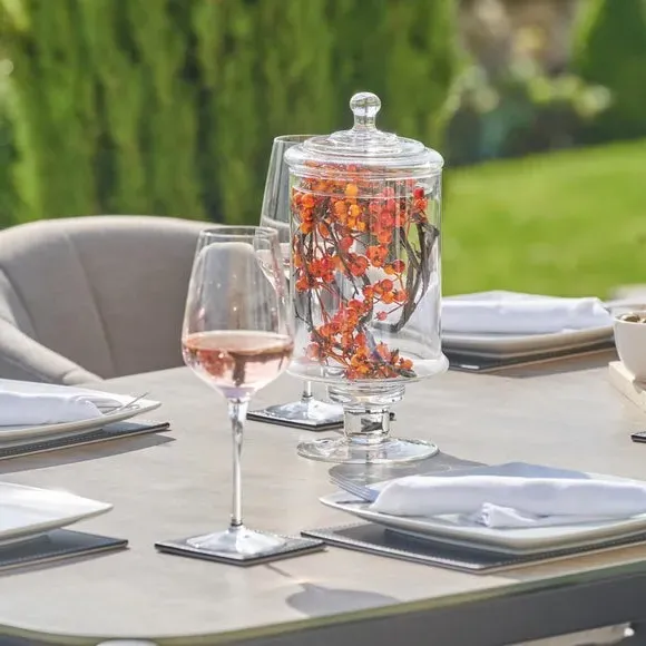 6-Seater Outdoor Dining Set - Putty, Acrylic