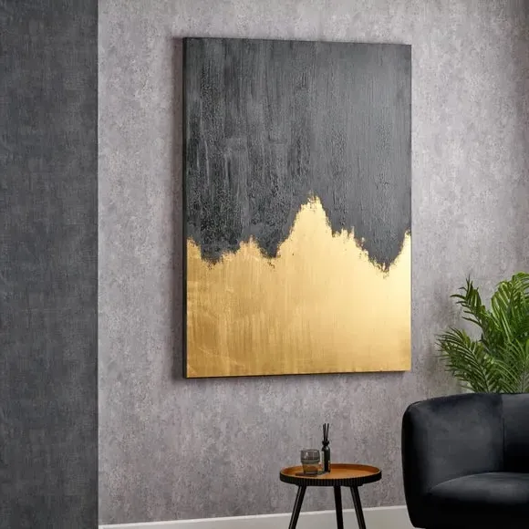 Abstract Frameless Canvas - Black, Canvas image